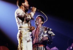 Maurice White and Philip Bailey of Earth, Wind & Fire
